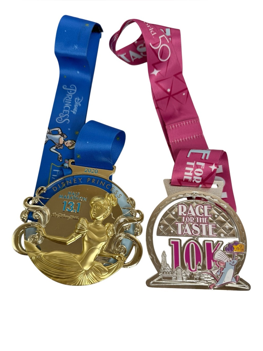 Disney marathon medals Cinderella and Remy Ratatouille